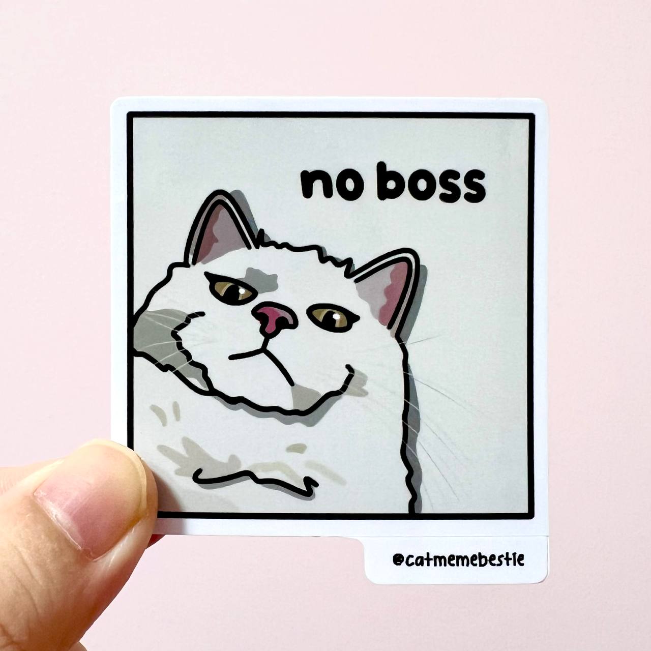 "no boss" sticker