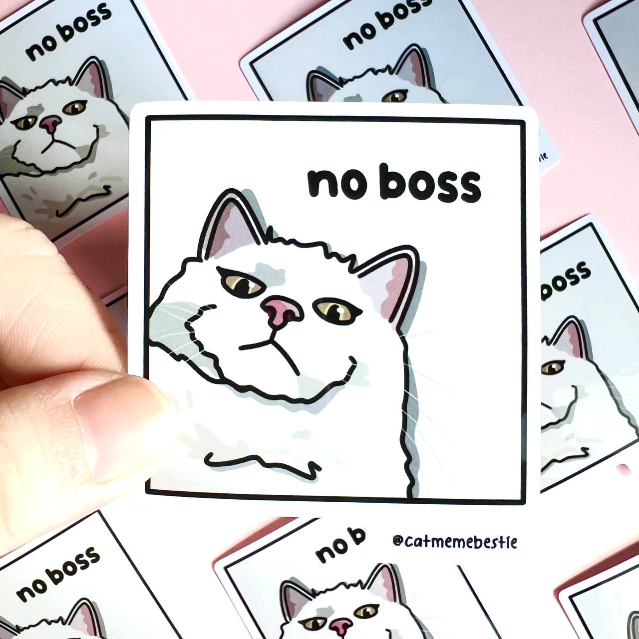 "no boss" sticker