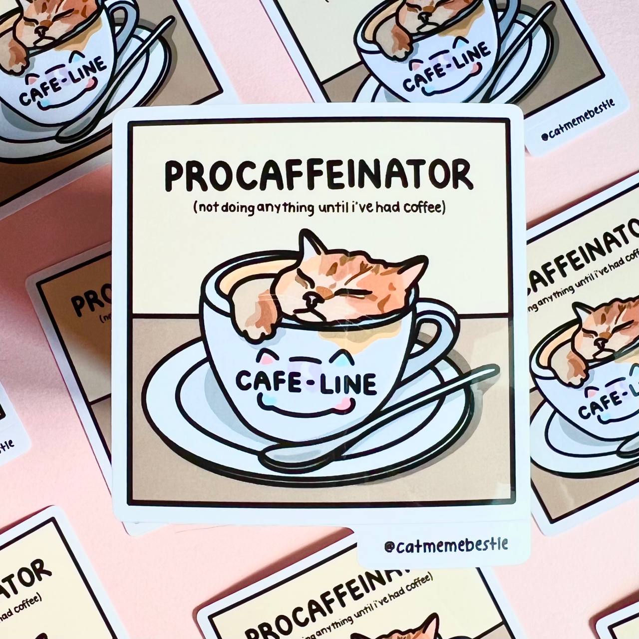 "procaffeinated" sticker