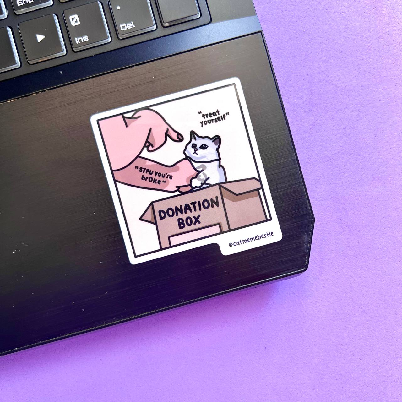 "treat yourself" sticker