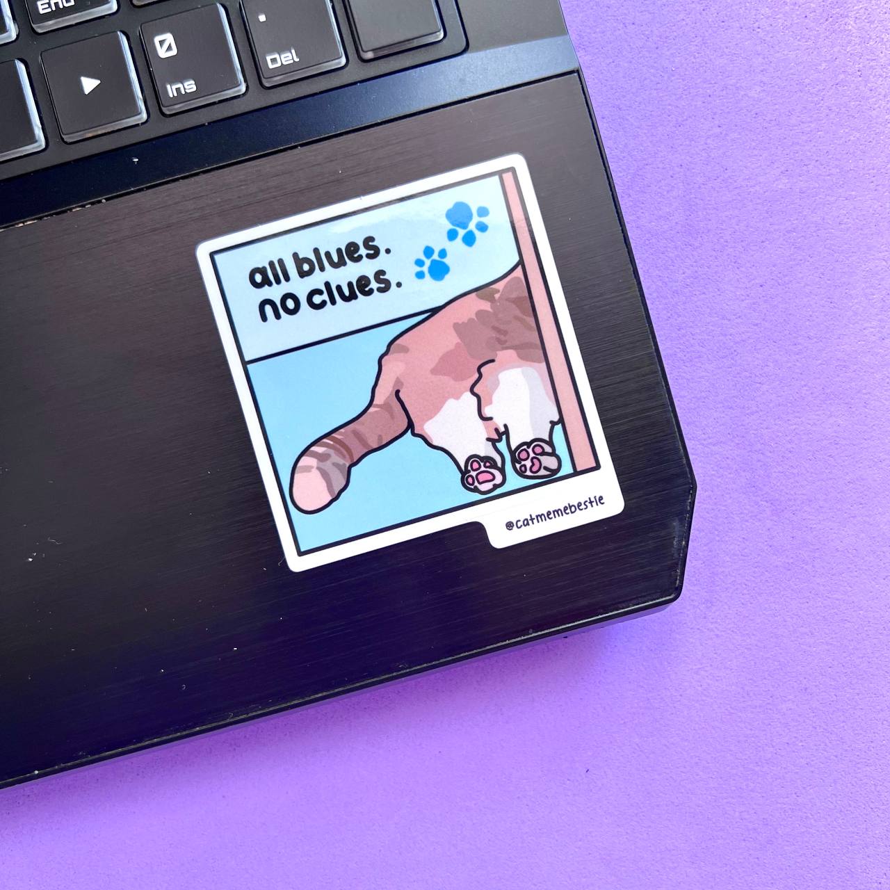 "all blues no clues" sticker