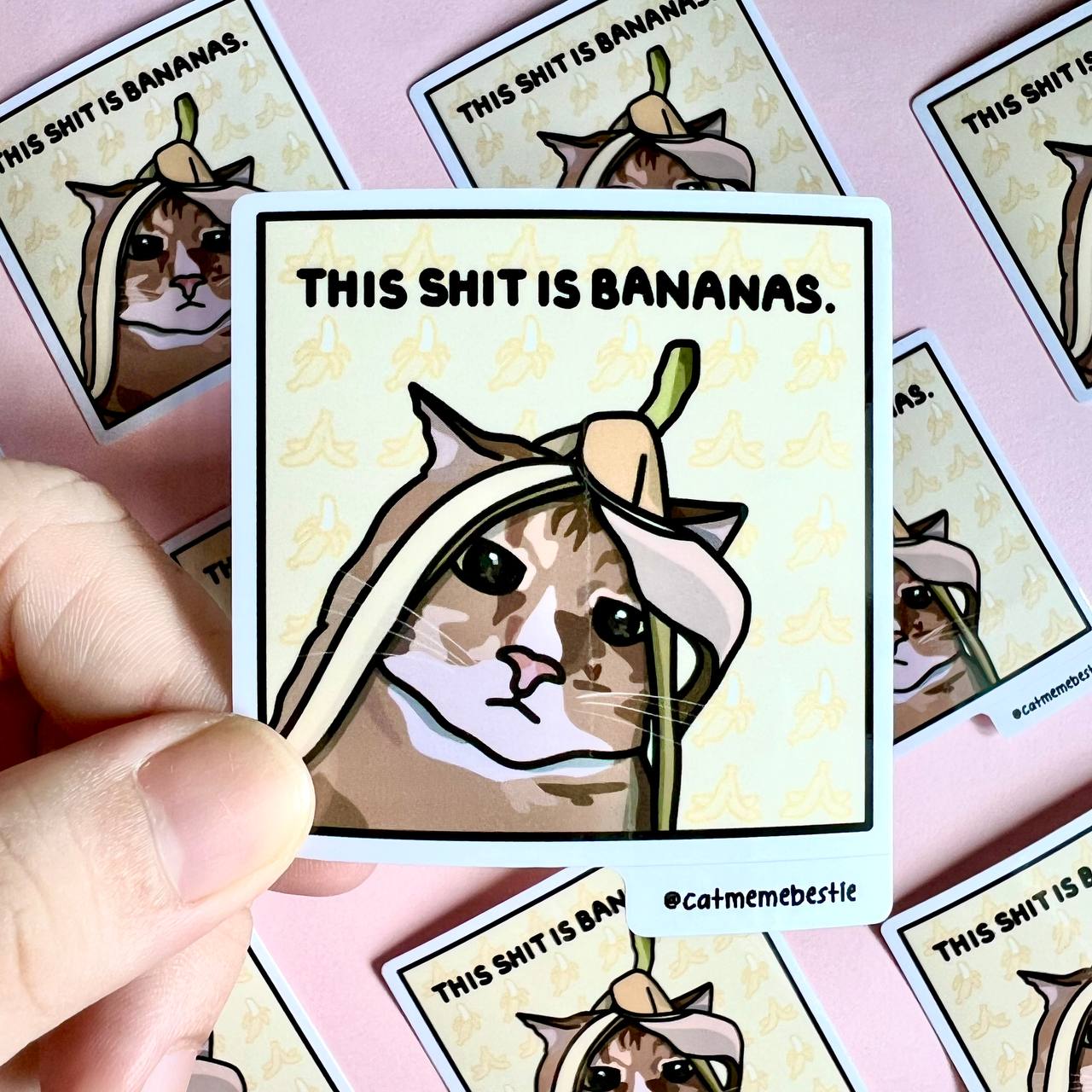 "this shit is bananas" sticker