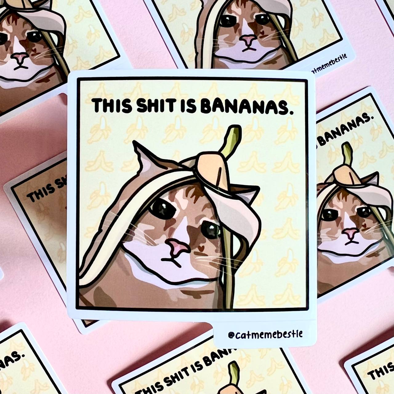 "this shit is bananas" sticker