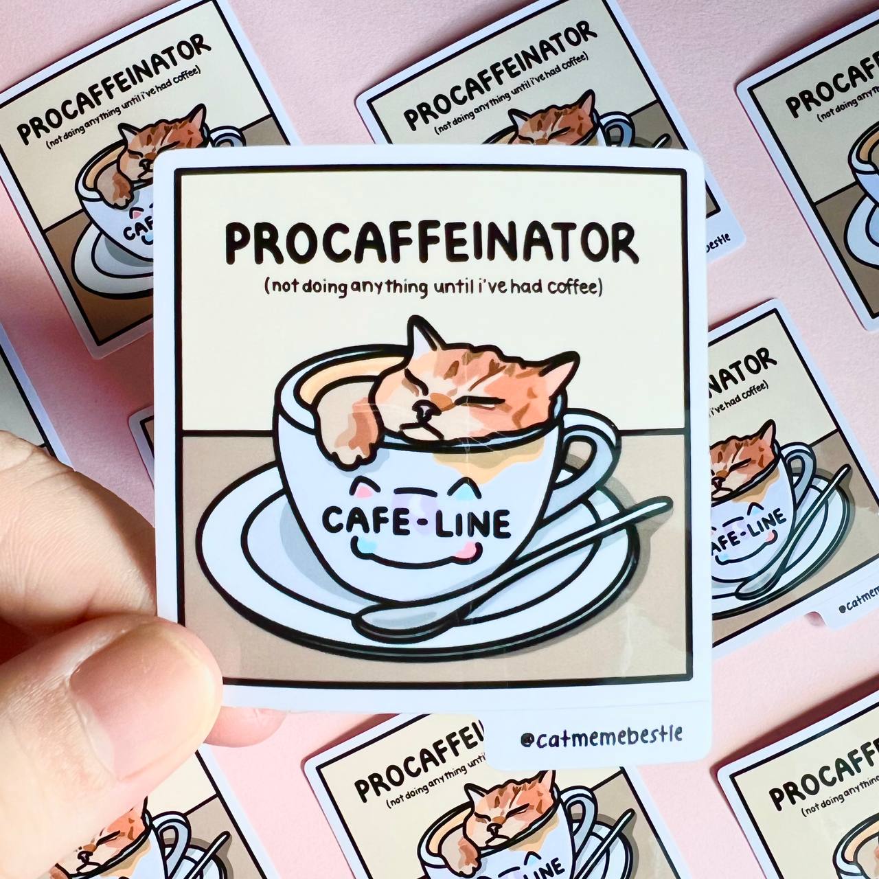 "procaffeinated" sticker