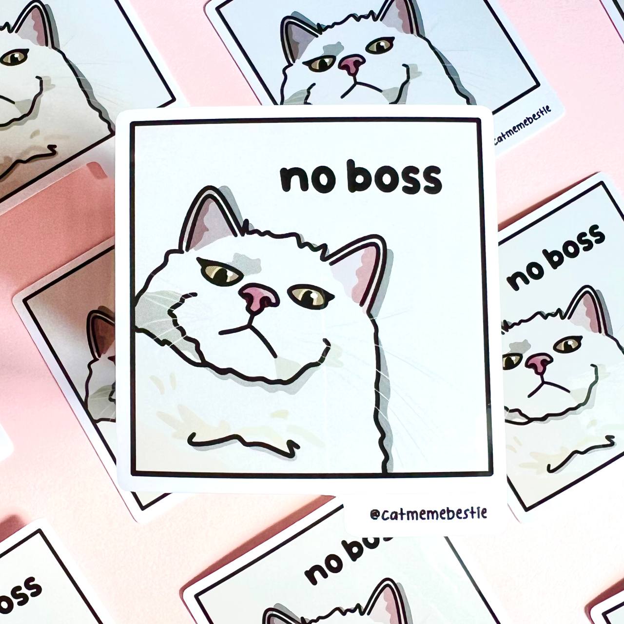 "no boss" sticker