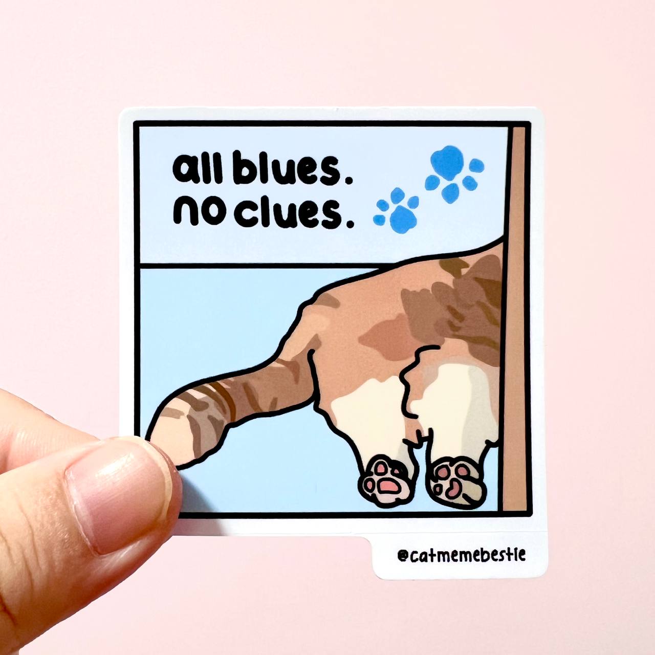 "all blues no clues" sticker