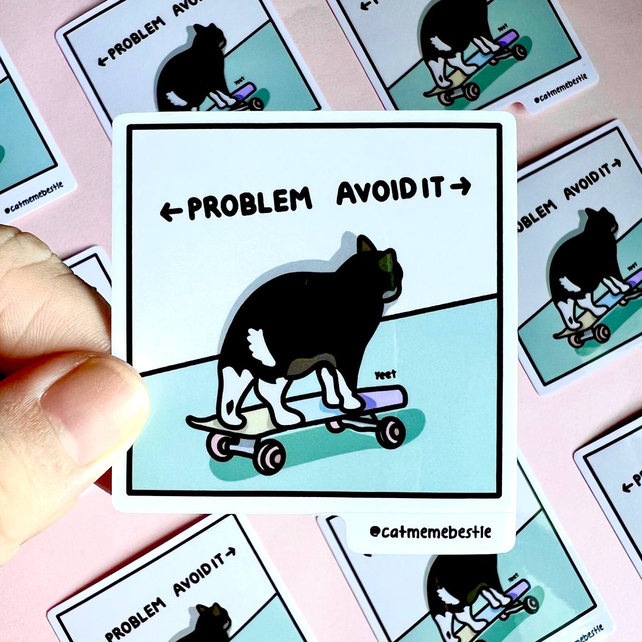 "avoid problems" sticker