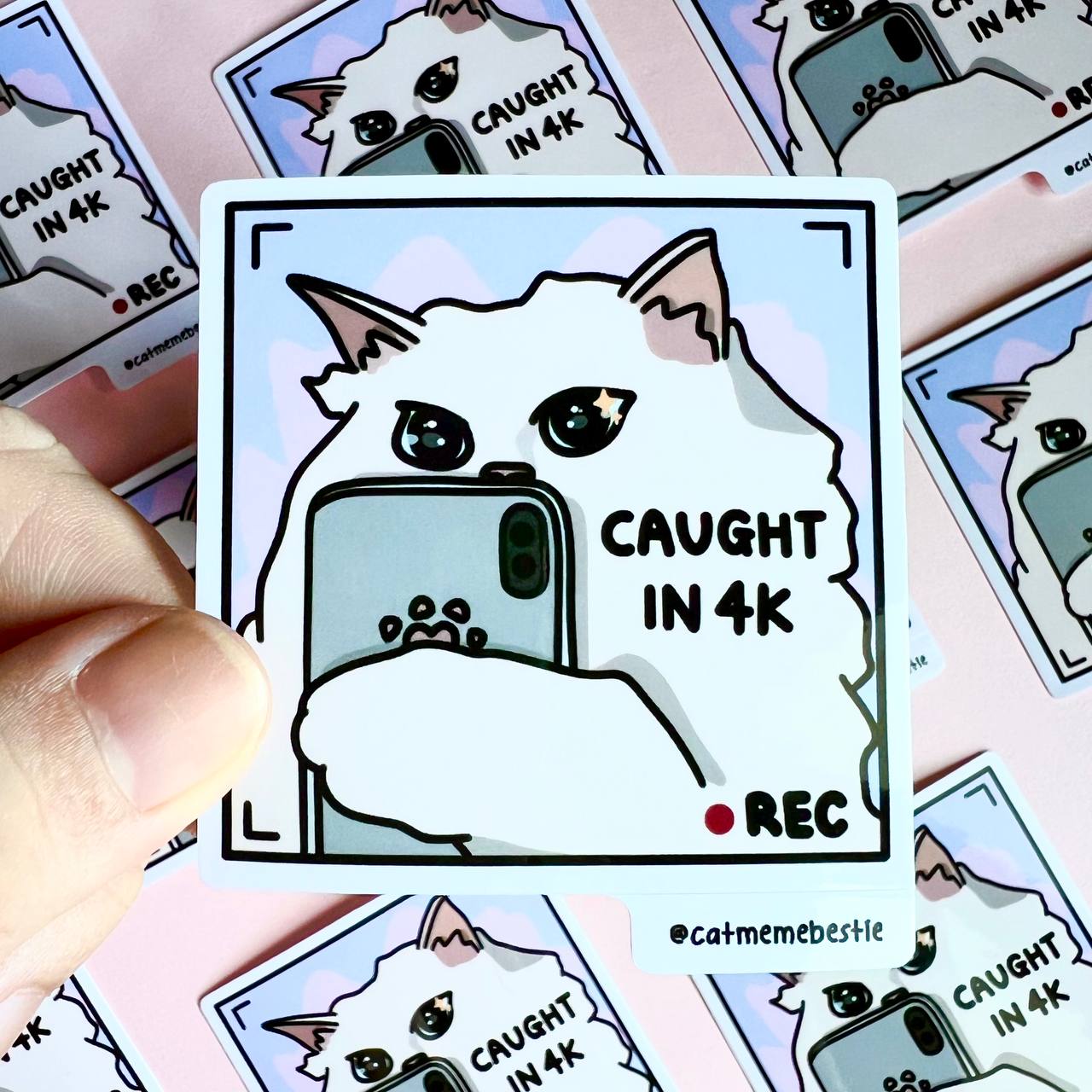 "caught in 4k" sticker