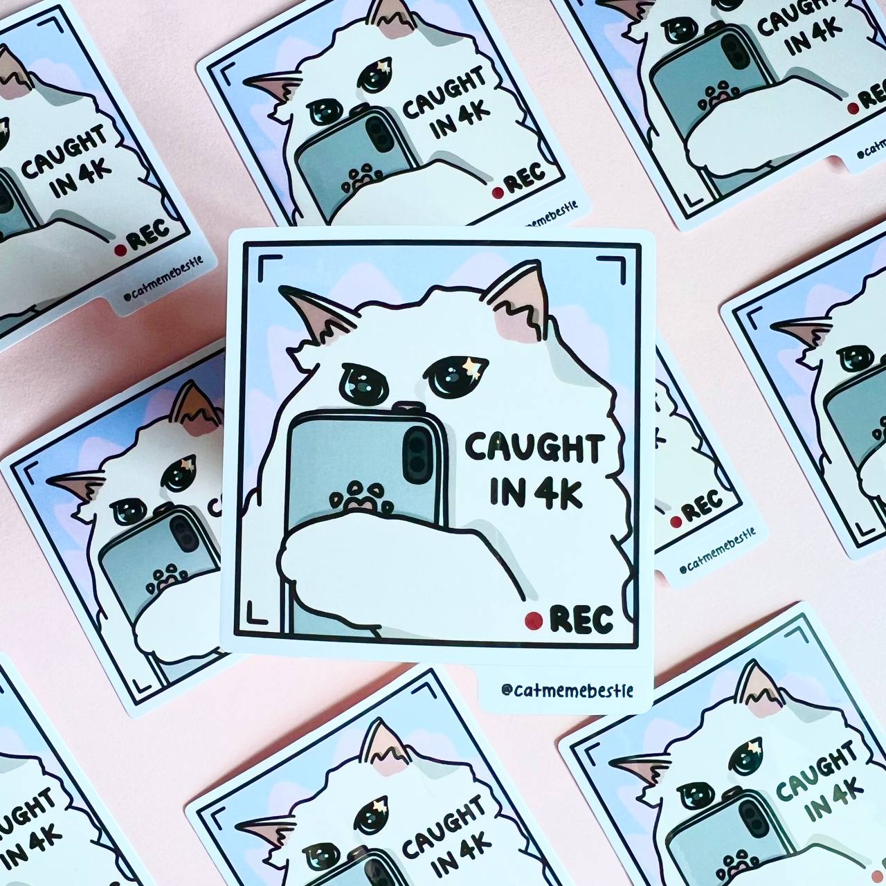 "caught in 4k" sticker