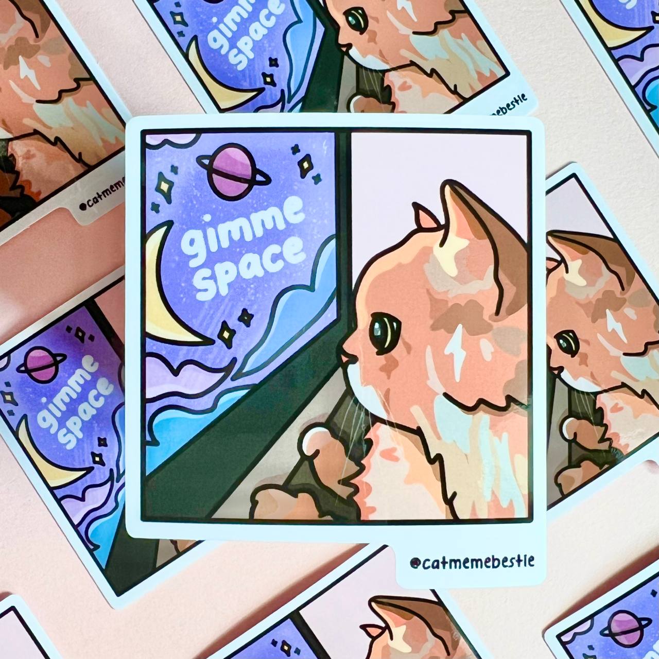 "gimme space" sticker