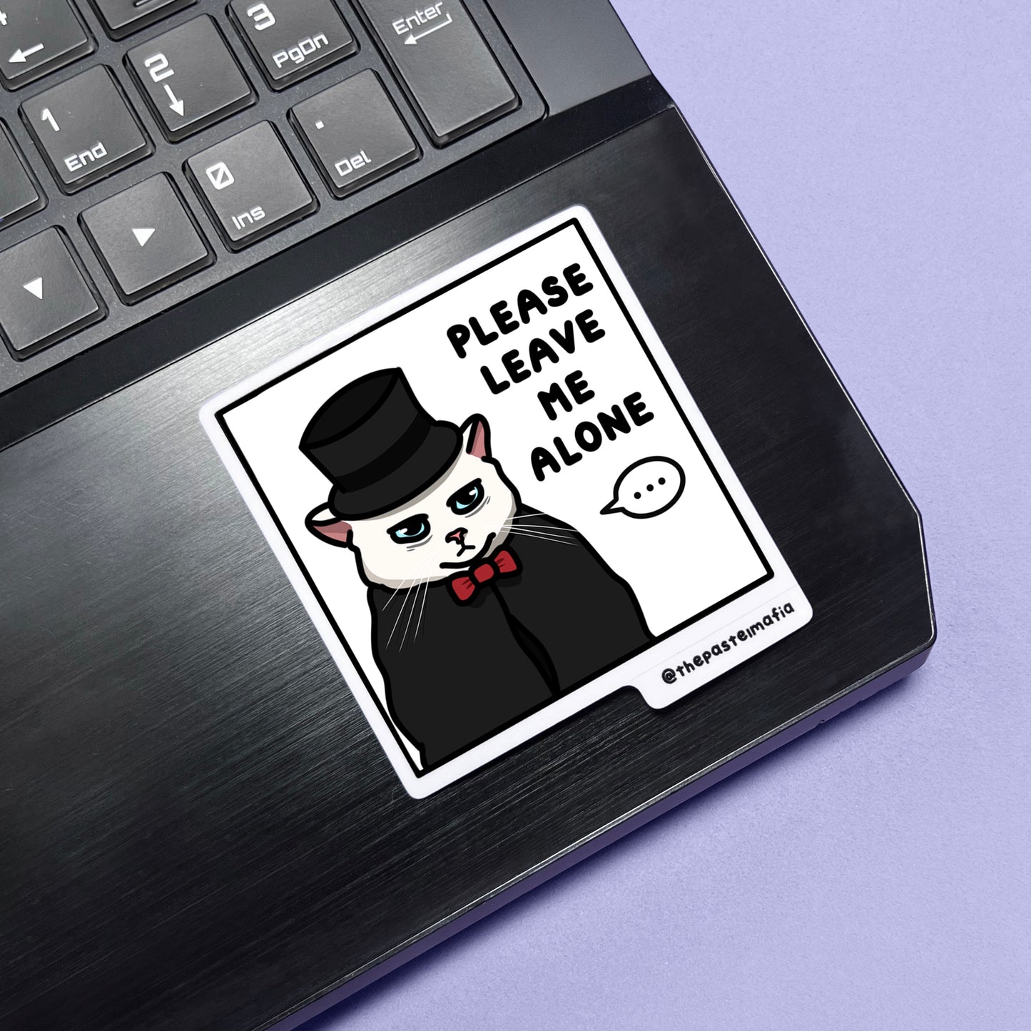 "please leave me alone" sticker