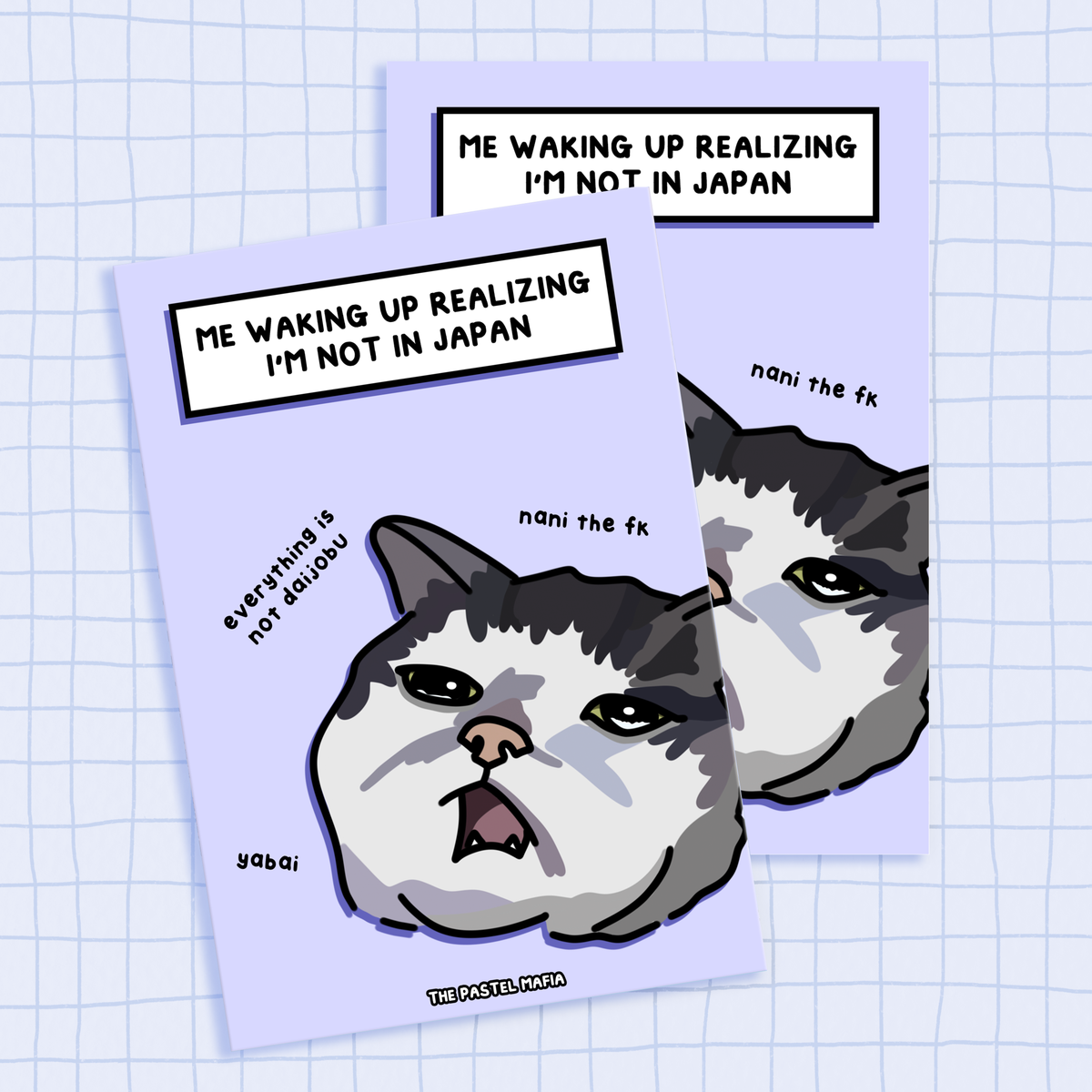 (japan) "realizing i'm not in japan" A6 glossy greeting card