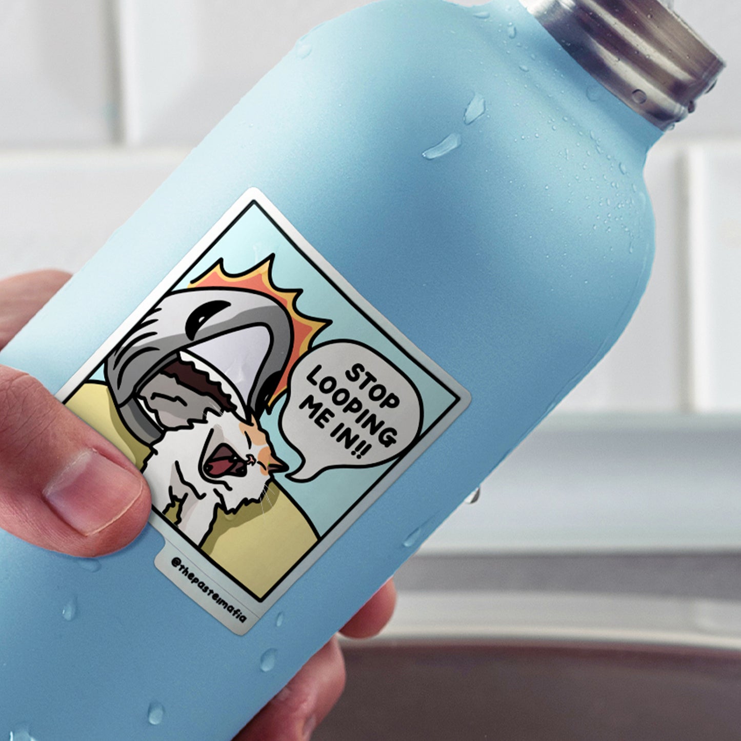 "stop looping me in" sticker