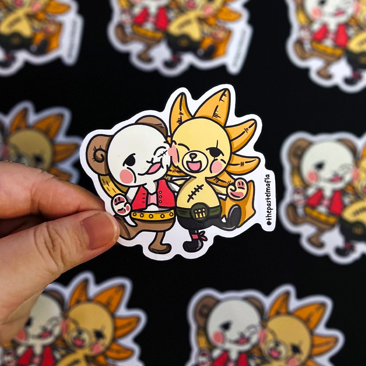 lion & sheep best friends sticker