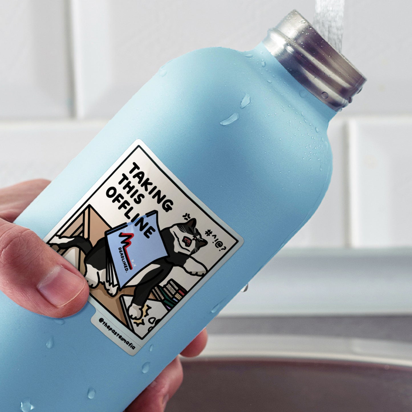 "taking it offline" sticker