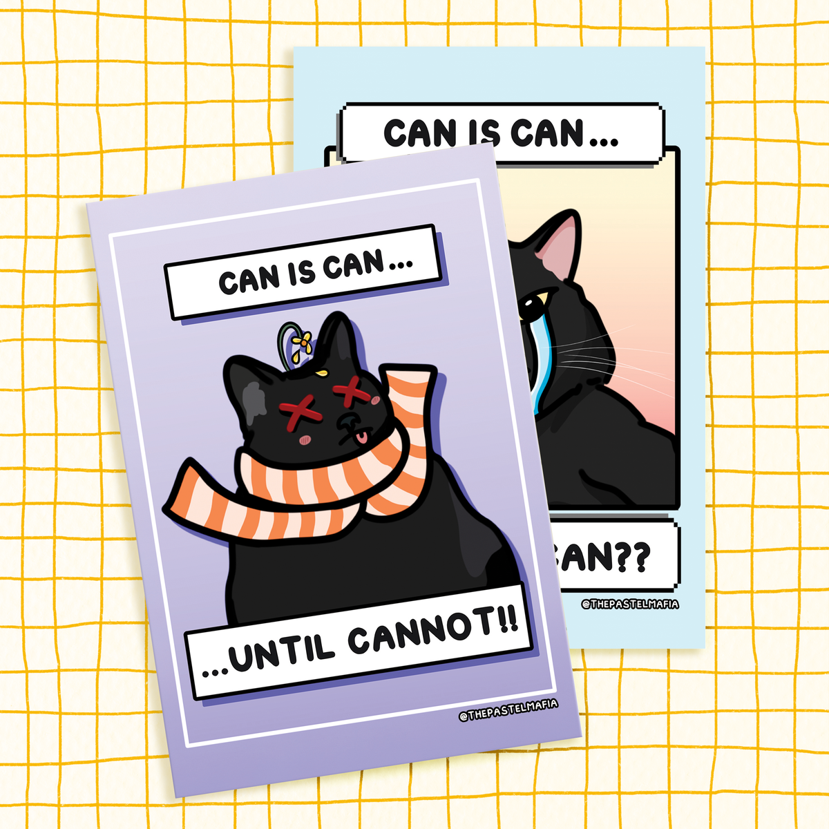 "can is can until cannot" A6 glossy greeting card