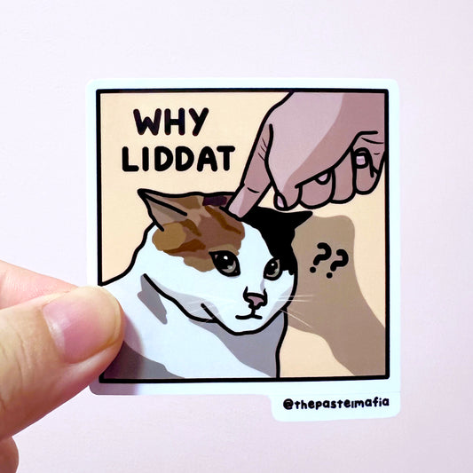 "why liddat?" sticker